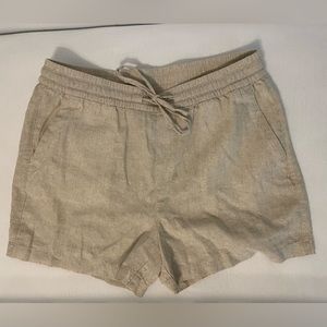 Old Navy Tan Linen Shorts Size Medium